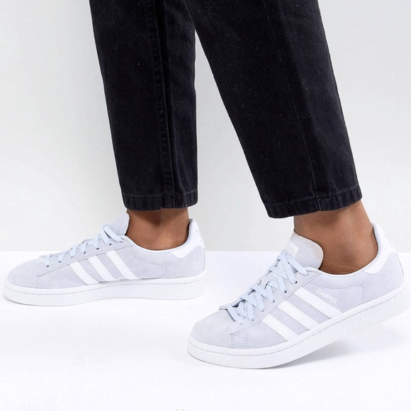 light blue adidas campus